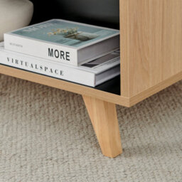 Furniturebox Uk Bisset Off-White & Wood Effect Storage Coffee Table - thumbnail 6