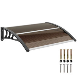 Outdoor Window Door Canopy With Awning Porch Uv Water Cover Brown