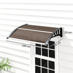 Outdoor Window Door Canopy With Awning Porch Uv Water Cover Brown - thumbnail 2