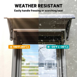 Outdoor Window Door Canopy With Awning Porch Uv Water Cover Brown - thumbnail 3