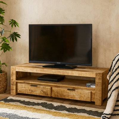 Wyld Haus London Mango Wood Tv Cabinet 2 Drawers, 1 Shelf, Compact - image 1
