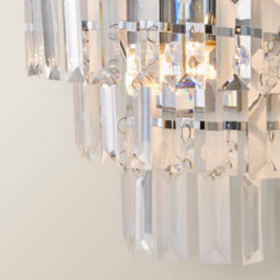 Valuelights Kelsks Pair Of Chrome And Clear Droplet Wall Lights - thumbnail 5