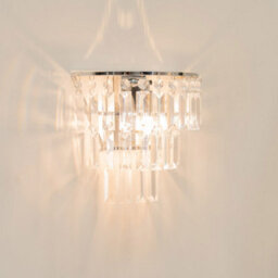 Valuelights Kelsks Pair Of Chrome And Clear Droplet Wall Lights - thumbnail 1
