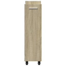 Walplus Cabinet With Wheels Sonoma Oak 60X22X79 Cm Engineered Wood - thumbnail 6
