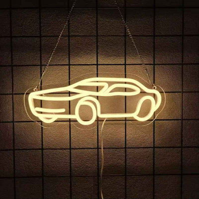 Car Shaped Neon Wall Light 13X33 Cm For Room And Party Decor - image 1