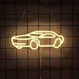 Car Shaped Neon Wall Light 13X33 Cm For Room And Party Decor - thumbnail 1