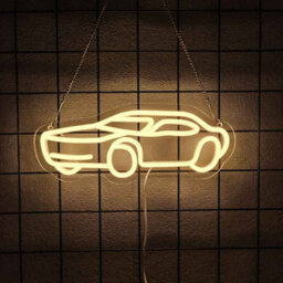 Car Shaped Neon Wall Light 13X33 Cm For Room And Party Decor - thumbnail 3