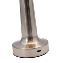 Happy Homewares Petite Brushed Nickel Rechargeable Battery Touch Dimmable Table Lamp - thumbnail 4