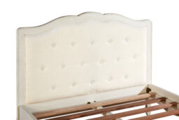 Orsina Elegant White Double Bed, Contemporary Design Wooden Bed For Kids Bedroom, Comfortable Hardwood Bed - thumbnail 5