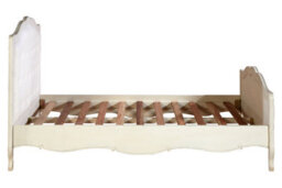 Orsina Elegant White Double Bed, Contemporary Design Wooden Bed For Kids Bedroom, Comfortable Hardwood Bed - thumbnail 3