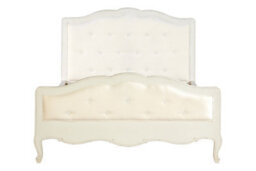Orsina Elegant White Double Bed, Contemporary Design Wooden Bed For Kids Bedroom, Comfortable Hardwood Bed - thumbnail 1