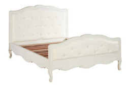 Orsina Elegant White Double Bed, Contemporary Design Wooden Bed For Kids Bedroom, Comfortable Hardwood Bed - thumbnail 2
