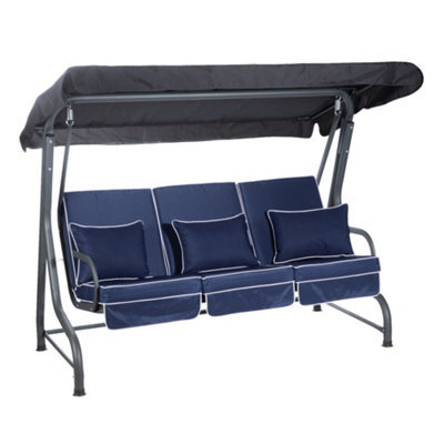 Alfresia Roma Swing Seat With Navy Blue Luxury Cushions - image 1