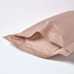Homescapes Moonlight Beige Egyptian Cotton Oxford Pillowcase 1000 Tc - thumbnail 3