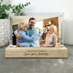 Oh So Precious Miss You Always Memorial Photo Frame - Wooden Base, Fits 6X4 Photo, Magnetic Acrylic Sheets - thumbnail 1