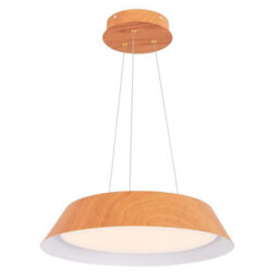 Costway Led Mount Ceiling Light Lamp Bedroom 22W Modern Ceiling Light Wood Grain - thumbnail 1