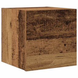 Berkfield 7 Piece Tv Cabinet Set Wall-Mounted Old Wood Engineered Wood - thumbnail 4