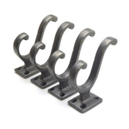 Oakcrafts - Antique Cast Iron Small Hall-Stand Coat Hook  - Pack Of 4 Hooks - thumbnail 1
