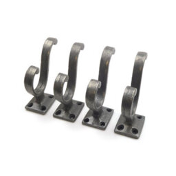 Oakcrafts - Antique Cast Iron Small Hall-Stand Coat Hook  - Pack Of 4 Hooks - thumbnail 3