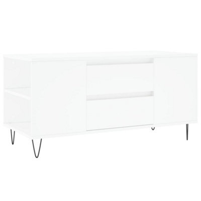 Berkfield Modern Coffee Table White 102X44.5X50 Cm Engineered Wood - image 1
