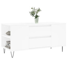 Berkfield Modern Coffee Table White 102X44.5X50 Cm Engineered Wood - thumbnail 3