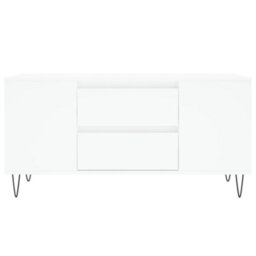 Berkfield Modern Coffee Table White 102X44.5X50 Cm Engineered Wood - thumbnail 5