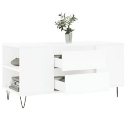 Berkfield Modern Coffee Table White 102X44.5X50 Cm Engineered Wood - thumbnail 4