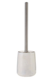 Orsina  Off White Marble & Stainless Steel Toilet Brush, Lavatory Brushes With Strong Grip, Compact Loo Brush - thumbnail 5