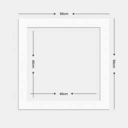 Ak Frames 50X50Cm White Picture Mounts To Fit 40X40Cm Aperture Size - Mount Board Only (No Frame Included) - thumbnail 3