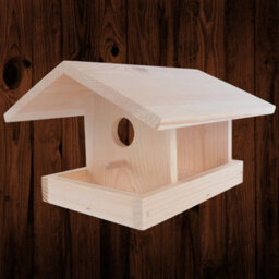 Woodeedoo Unfinished Wooden Bird Feeder Paintable Decorative Garden Feeding Station Diy Craft Project 25 X 23 X 16 Cm
