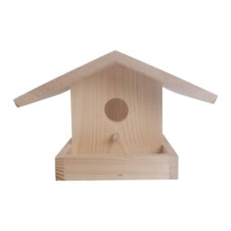 Woodeedoo Unfinished Wooden Bird Feeder Paintable Decorative Garden Feeding Station Diy Craft Project 25 X 23 X 16 Cm - thumbnail 5