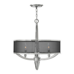 Luminosa Lighting Elstead Hinkley Ascher 3 Light Pendant Polished Nickel - thumbnail 1