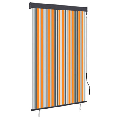 Berkfield Outdoor Roller Blind 120X250 Cm Yellow And Blue - image 1