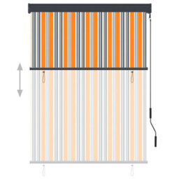 Berkfield Outdoor Roller Blind 120X250 Cm Yellow And Blue - thumbnail 3