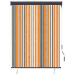 Berkfield Outdoor Roller Blind 120X250 Cm Yellow And Blue - thumbnail 2