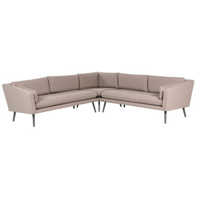 Beliani Garden Corner Sofa 5 Seater Loretello Beige - image 1