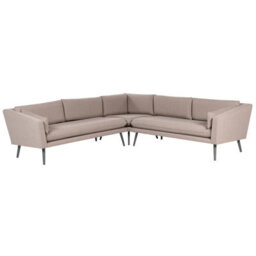 Beliani Garden Corner Sofa 5 Seater Loretello Beige - thumbnail 1