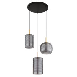 Luminosa Lighting Luminosa Lampigna Cluster Pendant Ceiling Light Matt Black Opal Glass Shade 3X Led 3000K - thumbnail 2