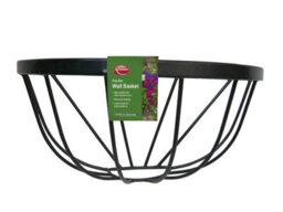Amabassador Garden Wall Trough Planter 16 Inch Wrought Iron Wall Mounted Black Flower Basket - thumbnail 3