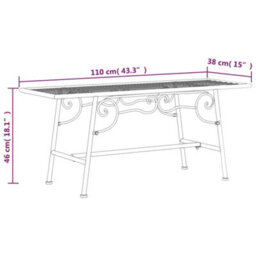 Walplus Tree Bench 110 Cm Black Steel Suitable For Garden, Patio, Terrace - thumbnail 6