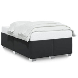 Berkfield Bed Frame Without Mattress Black Double Faux Leather - thumbnail 2