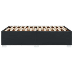 Berkfield Bed Frame Without Mattress Black Double Faux Leather - thumbnail 5