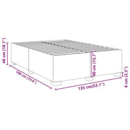 Berkfield Bed Frame Without Mattress Black Double Faux Leather - thumbnail 9