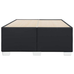Berkfield Bed Frame Without Mattress Black Double Faux Leather - thumbnail 4