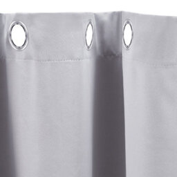 Living And Home 168Cmw Grey Grommet Top Polyester 100% High Precision Blackout Curtain Set (Only Curtain) - thumbnail 6
