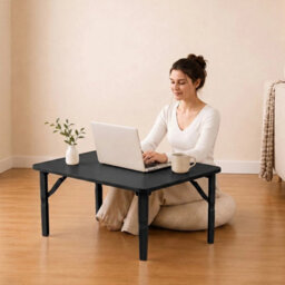Black Compact Folding Table For Home & Office - thumbnail 4