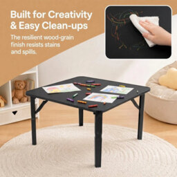 Black Compact Folding Table For Home & Office - thumbnail 2