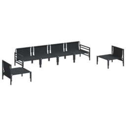 Berkfield Modern Garden Sofa Set 6 Pcs Anthracite Steel - thumbnail 7