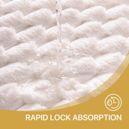 Darphe Rectangular Warm Beige Non-Slip Polyester Bath Mat 60X40Cm - thumbnail 7