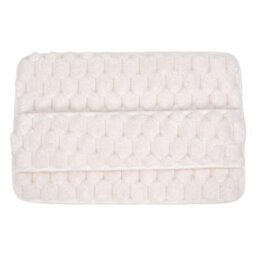 Darphe Rectangular Warm Beige Non-Slip Polyester Bath Mat 60X40Cm - thumbnail 4